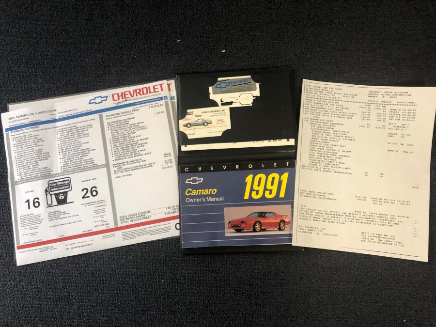 Сервисные книги Chevrolet Camaro Z28 IROC-Z (1FP87) 1991 года  (фото 45 из 46)